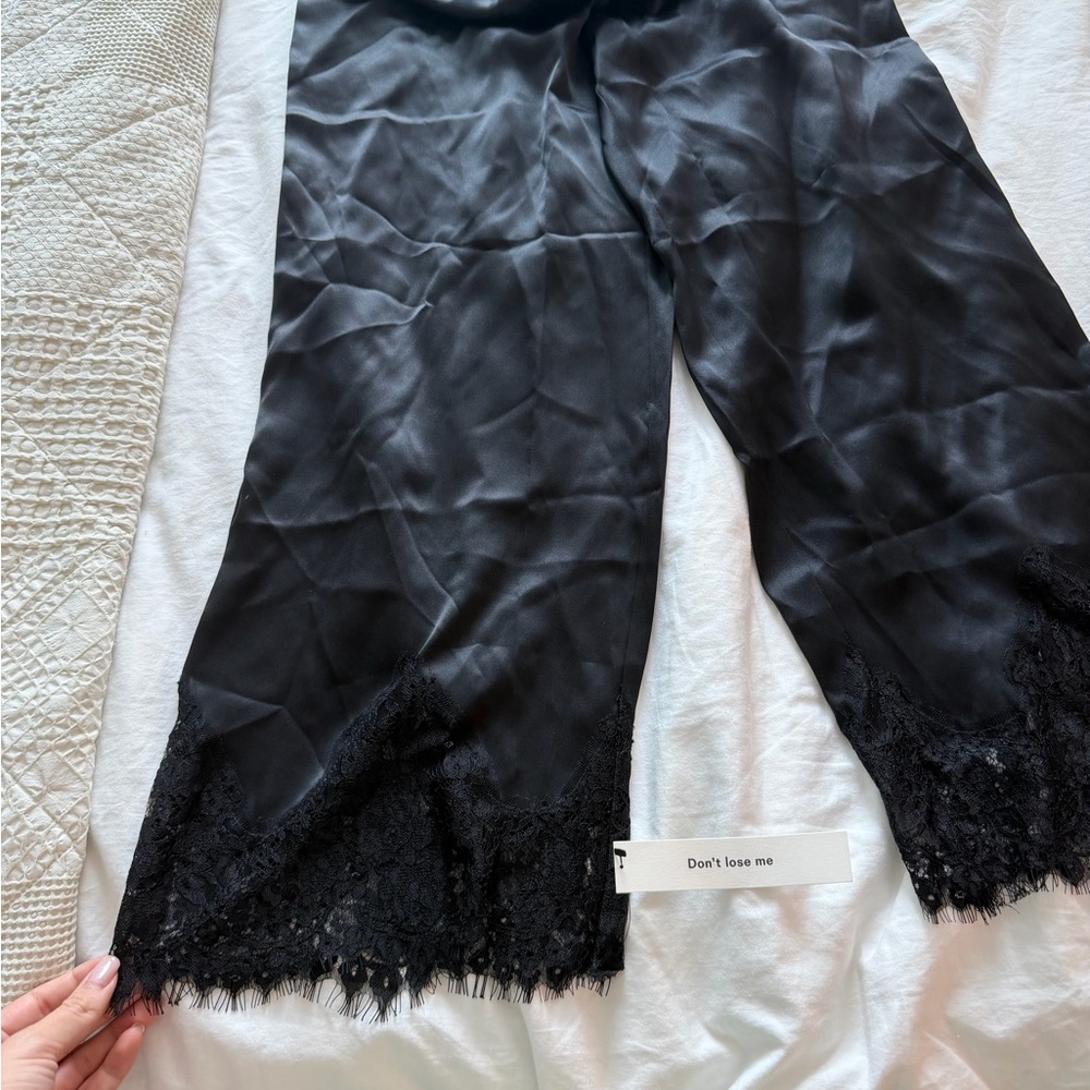 Reformation Black Satin Pants - Picture 3 of 5